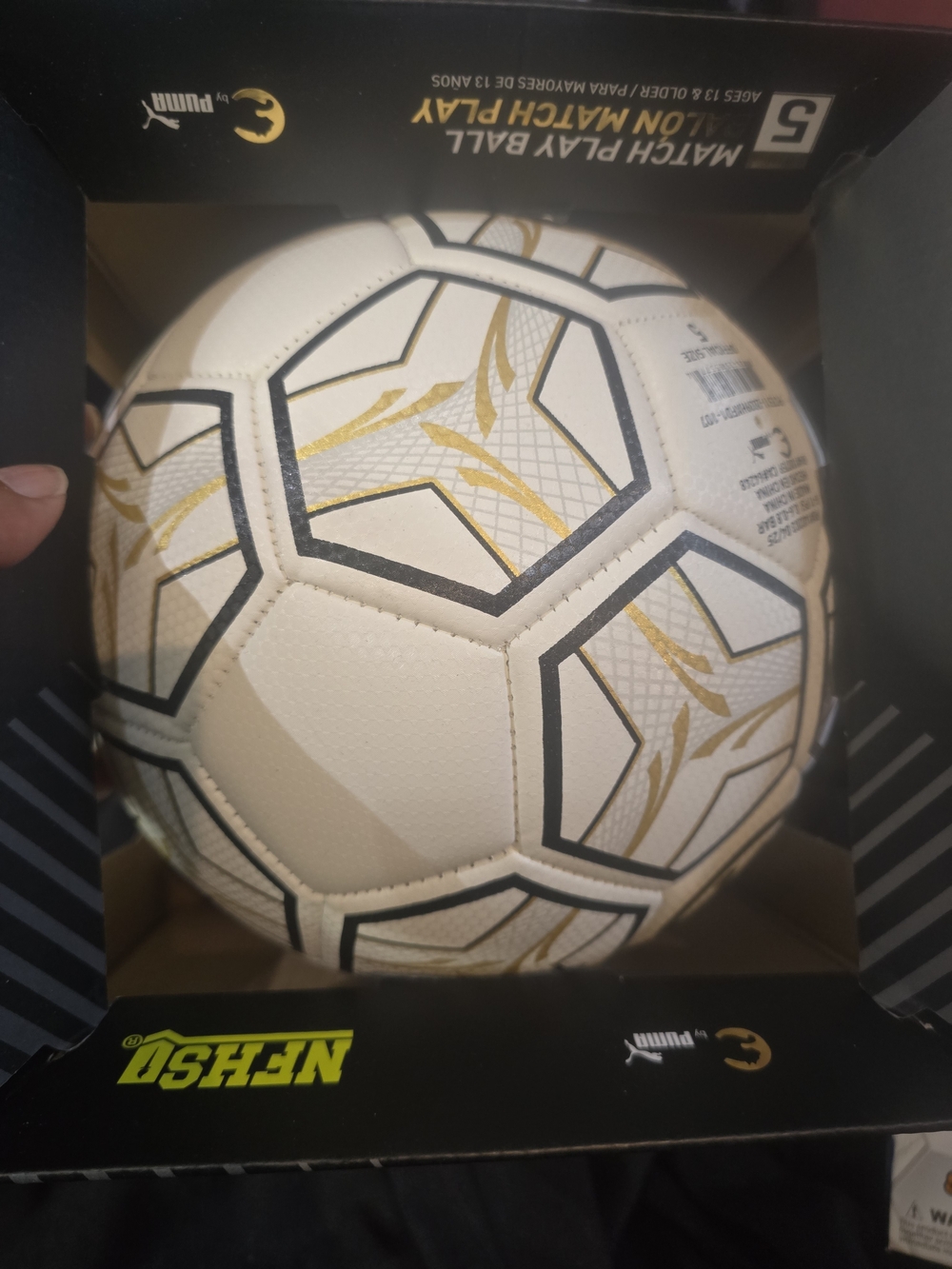 Puma Match Play Soccer Ball - White & Gold